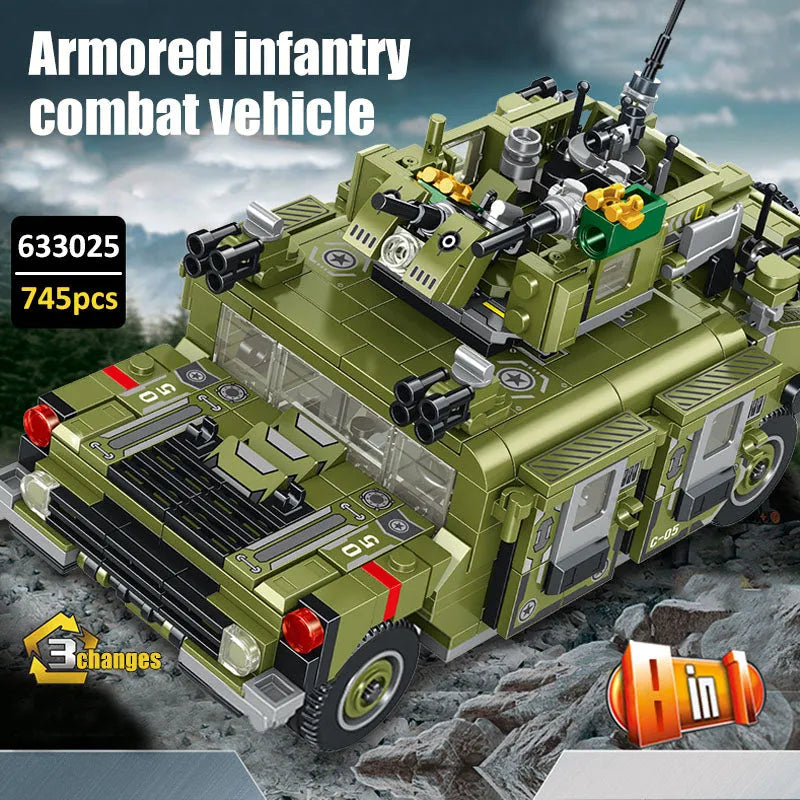 Building Blocks Transformed Infantry Combat Armored Vehicle Bricks Toys - 2