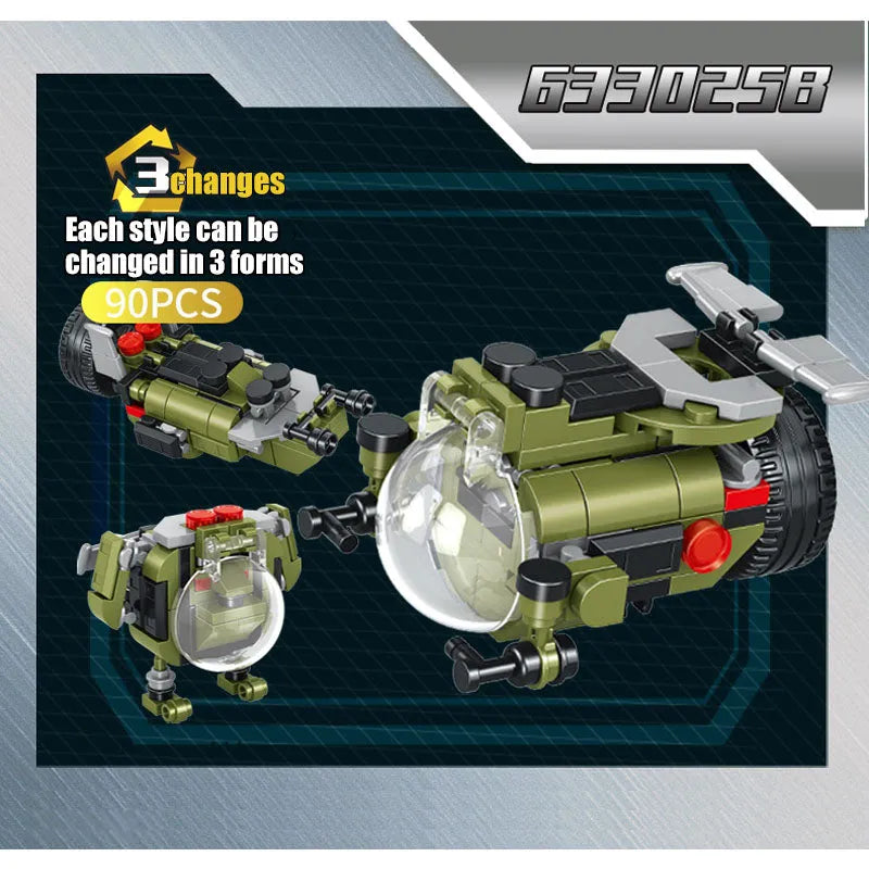 Building Blocks Transformed Infantry Combat Armored Vehicle Bricks Toys - 4