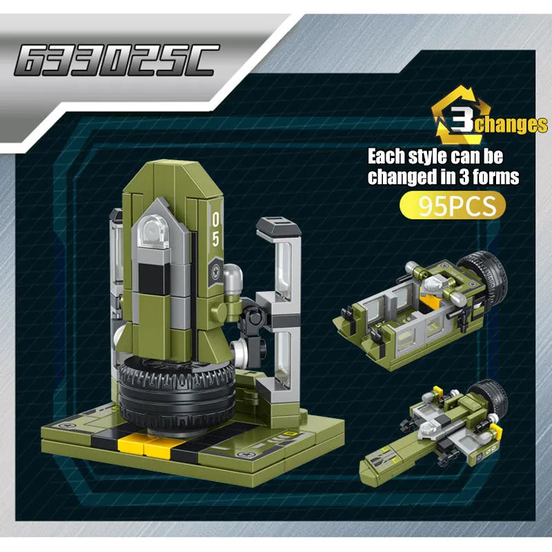 Building Blocks Transformed Infantry Combat Armored Vehicle Bricks Toys - 5