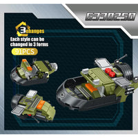 Thumbnail for Building Blocks Transformed Infantry Combat Armored Vehicle Bricks Toys - 6
