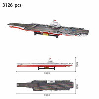 Thumbnail for Building Blocks WW2 Military Type 003 Aircraft Carrier Warship Bricks Toy EU - 8