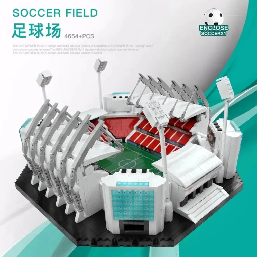 Building Blocks City Street Expert Soccer MOC Football Stadium Bricks Toys - 4