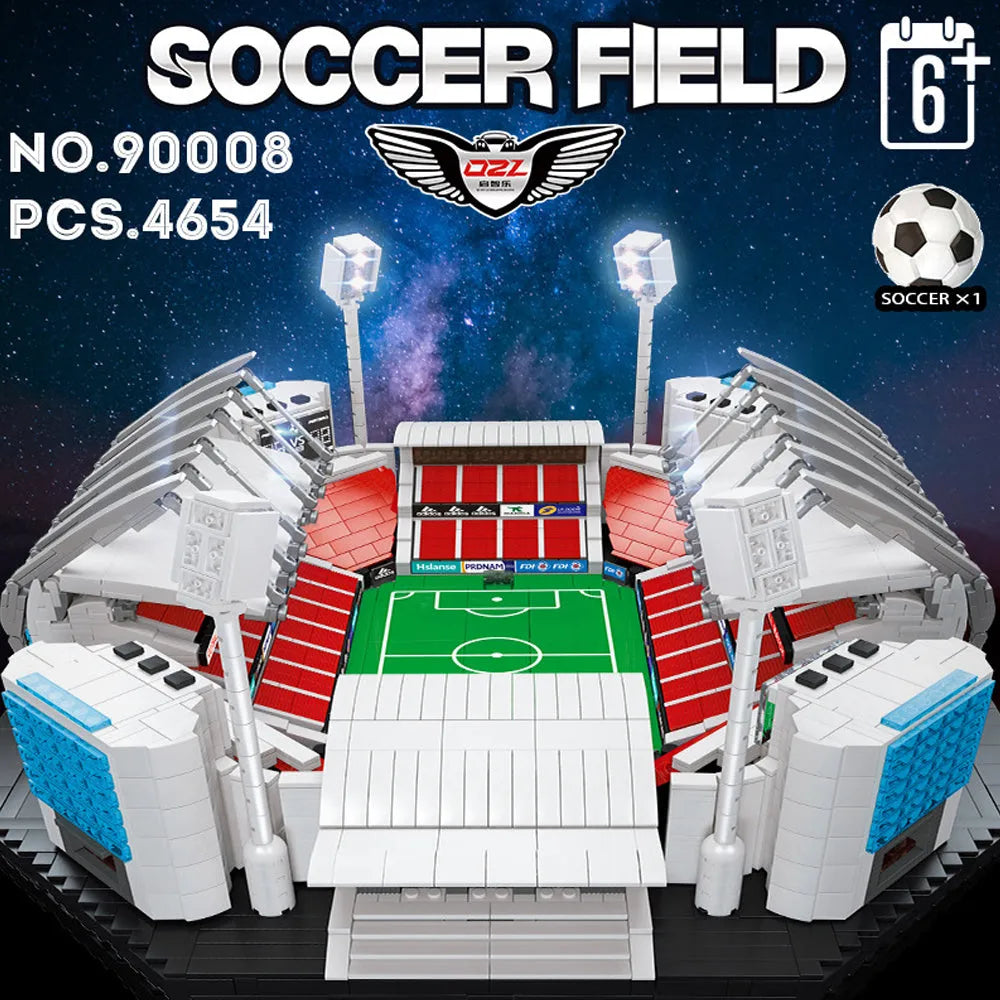 Building Blocks City Street Expert Soccer MOC Football Stadium Bricks Toys - 2