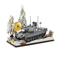 Thumbnail for Building Blocks Military WW2 Leopard 2A7 Ice Cavalry Tank Bricks Toy - 2
