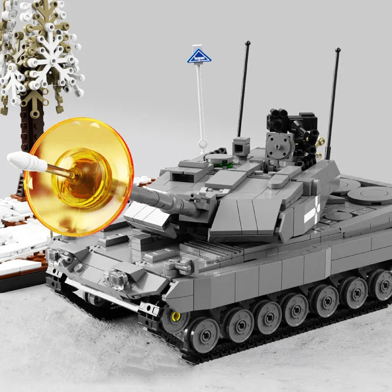 Building Blocks Military WW2 Leopard 2A7 Ice Cavalry Tank Bricks Toy - 4