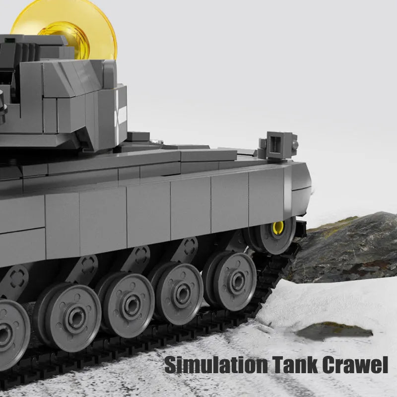 Building Blocks Military WW2 Leopard 2A7 Ice Cavalry Tank Bricks Toy Construction Set Toys - 7