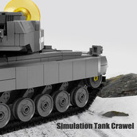 Thumbnail for Building Blocks Military WW2 Leopard 2A7 Ice Cavalry Tank Bricks Toy - 7