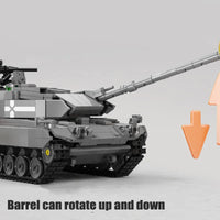 Thumbnail for Building Blocks Military WW2 Leopard 2A7 Ice Cavalry Tank Bricks Toy - 5