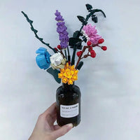 Thumbnail for Building Blocks MOC Bottled Flowers Pot Bouquet Bricks Kids Toys 92012 - 3