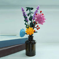 Thumbnail for Building Blocks MOC Bottled Flowers Pot Bouquet Bricks Kids Toys 92012 Construction Set Toys - 8