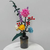 Thumbnail for Building Blocks MOC Bottled Flowers Pot Bouquet Bricks Kids Toys 92012 - 4