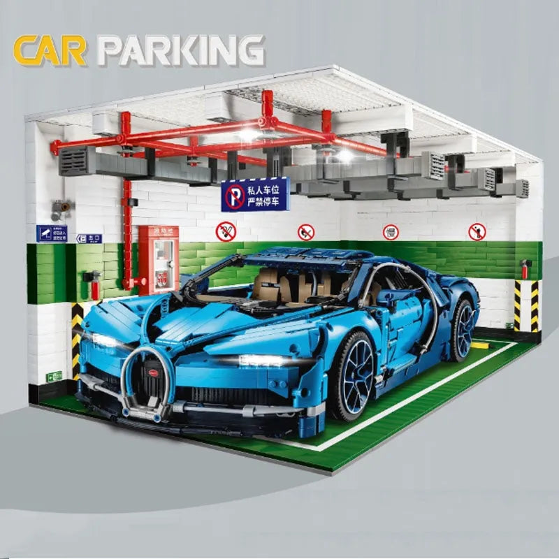Building Blocks MOC City Creator Expert Car Parking Garage Bricks Toy - 4