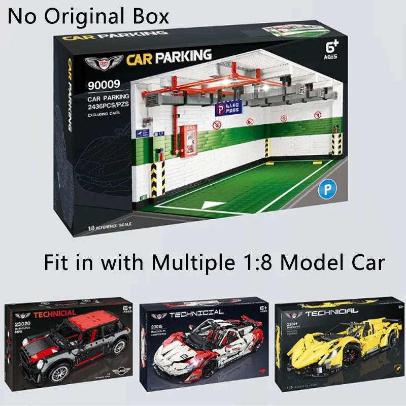 Building Blocks MOC City Creator Expert Car Parking Garage Bricks Toy - 3