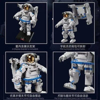 Thumbnail for Building Blocks MOC Expert Idea Exploring Space Astronaut Bricks Toy Construction Set Toys - 6