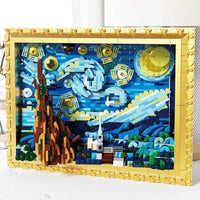 Thumbnail for Building Blocks MOC Ideas Art 3D Starry Night Picture Frame Bricks Kids Toys Construction Set Toys - 10