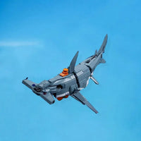 Thumbnail for Building Blocks MOC Ideas Coast Guard Bionic Mech Shark Bricks Toy Construction Set Toys - 8