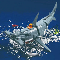 Thumbnail for Building Blocks MOC Ideas Coast Guard Bionic Mech Shark Bricks Toy - 3