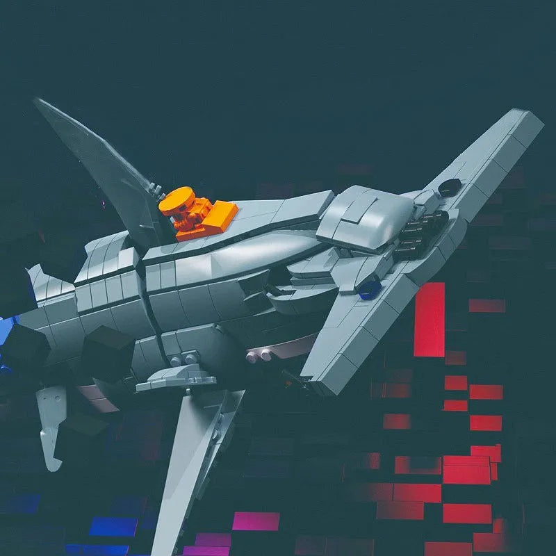 Building Blocks MOC Ideas Coast Guard Bionic Mech Shark Bricks Toy Construction Set Toys - 5