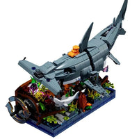 Thumbnail for Building Blocks MOC Ideas Coast Guard Bionic Mech Shark Bricks Toy - 1