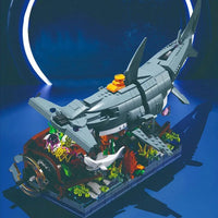 Thumbnail for Building Blocks MOC Ideas Coast Guard Bionic Mech Shark Bricks Toy Construction Set Toys - 4