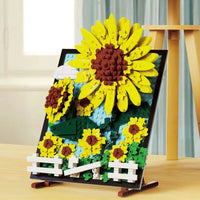Thumbnail for Building Blocks MOC Ideas Sunflowers Helianthus Art Painting Bricks Toy - 1