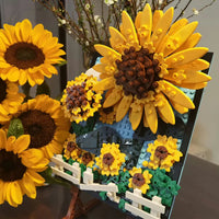 Thumbnail for Building Blocks MOC Ideas Sunflowers Helianthus Art Painting Bricks Toy - 11