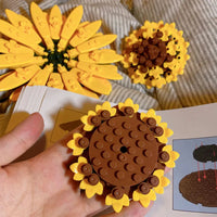 Thumbnail for Building Blocks MOC Ideas Sunflowers Helianthus Art Painting Bricks Toy - 13