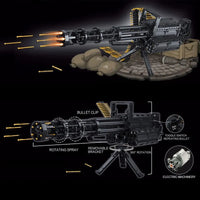 Thumbnail for Building Blocks MOC Motorized Military Gatling Gun Cannon Bricks Toy 86001 - 6