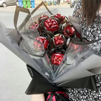 Thumbnail for Building Blocks MOC Romantic Rose Flower Bouquet Bricks Toys Kids 92009 Construction Set Toys - 9