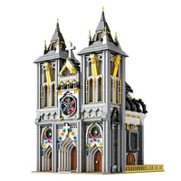 Thumbnail for Building Blocks Creator Expert MOC Medieval Town Church Bricks Toy EU - 1
