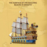 Thumbnail for Building Blocks Creator Expert MOC The Royal Fleet Sun Pirates Ship Bricks Toy - 3