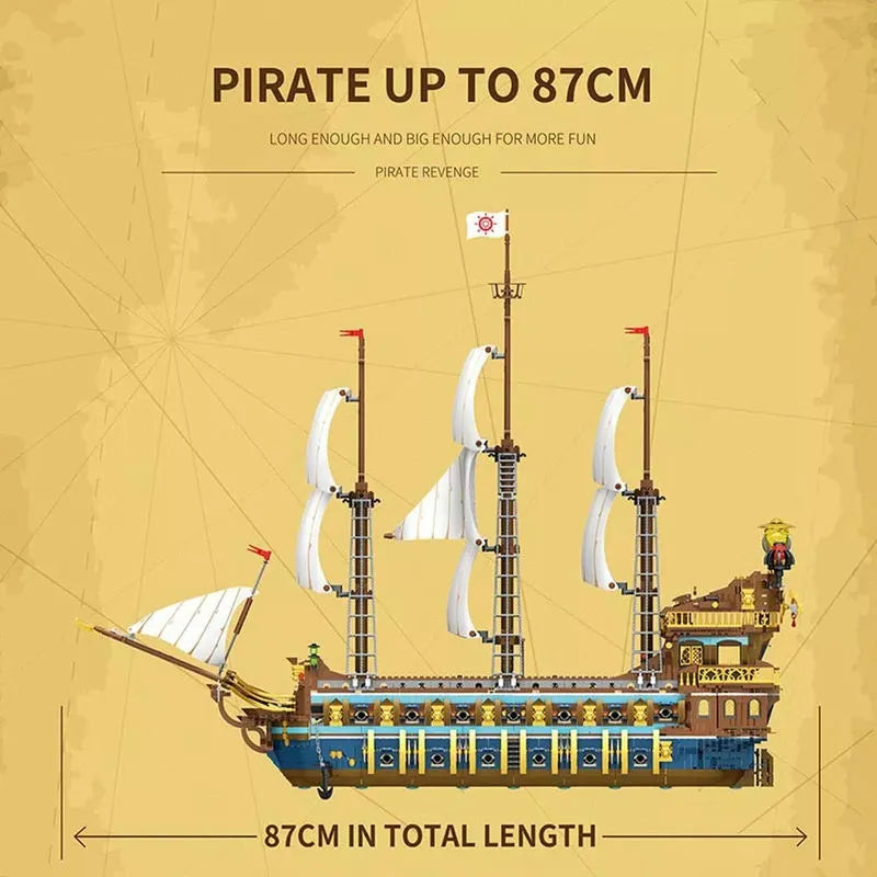 Building Blocks Creator Expert MOC The Royal Fleet Sun Pirates Ship Bricks Toy - 6