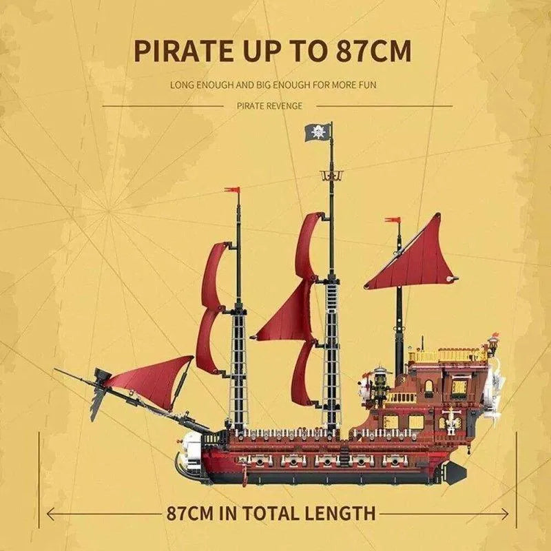 Building Blocks Creator MOC The Royal Pirate Revenge Ship Bricks Toy 66010 - 5