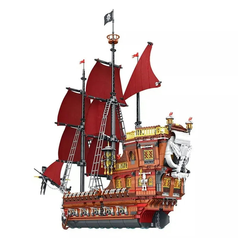 Building Blocks Creator MOC The Royal Pirate Revenge Ship Bricks Toys - 6