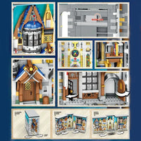 Thumbnail for Building Blocks Expert Creator MOC Medieval Town Market Bricks Toy - 8