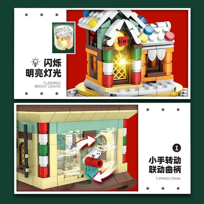 Building Blocks Ideas Christmas Dreams Winter Santa Bricks Model Kids Toys - 6