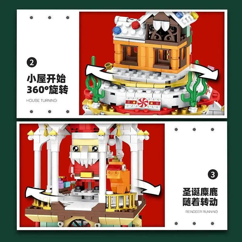 Building Blocks Ideas Christmas Dreams Winter Santa Bricks Model Kids Toys - 5