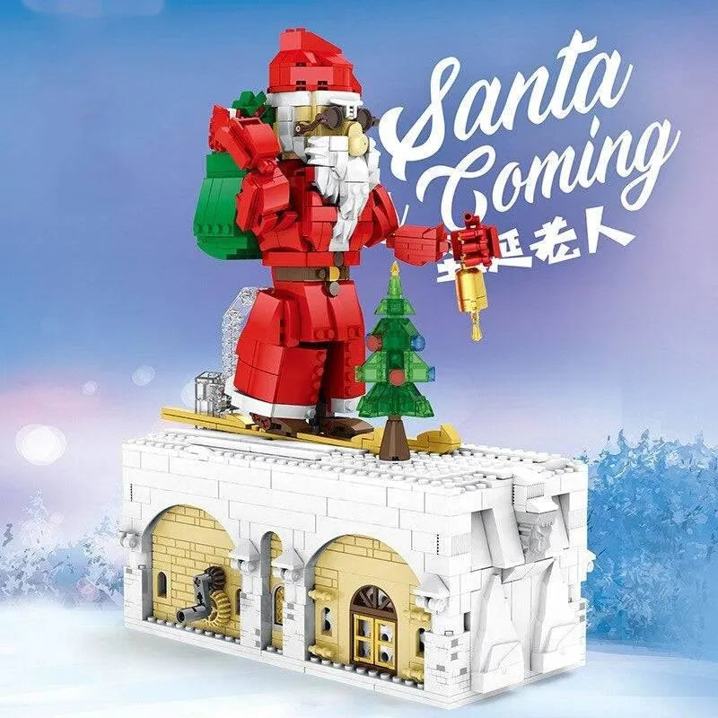 Building Blocks Ideas Christmas Winter City Santa Is Coming Bricks Toy Construction Set Toys - 2
