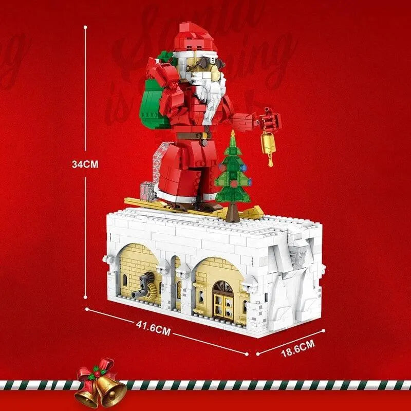 Building Blocks Ideas Christmas Winter City Santa Is Coming Bricks Toy Construction Set Toys - 5