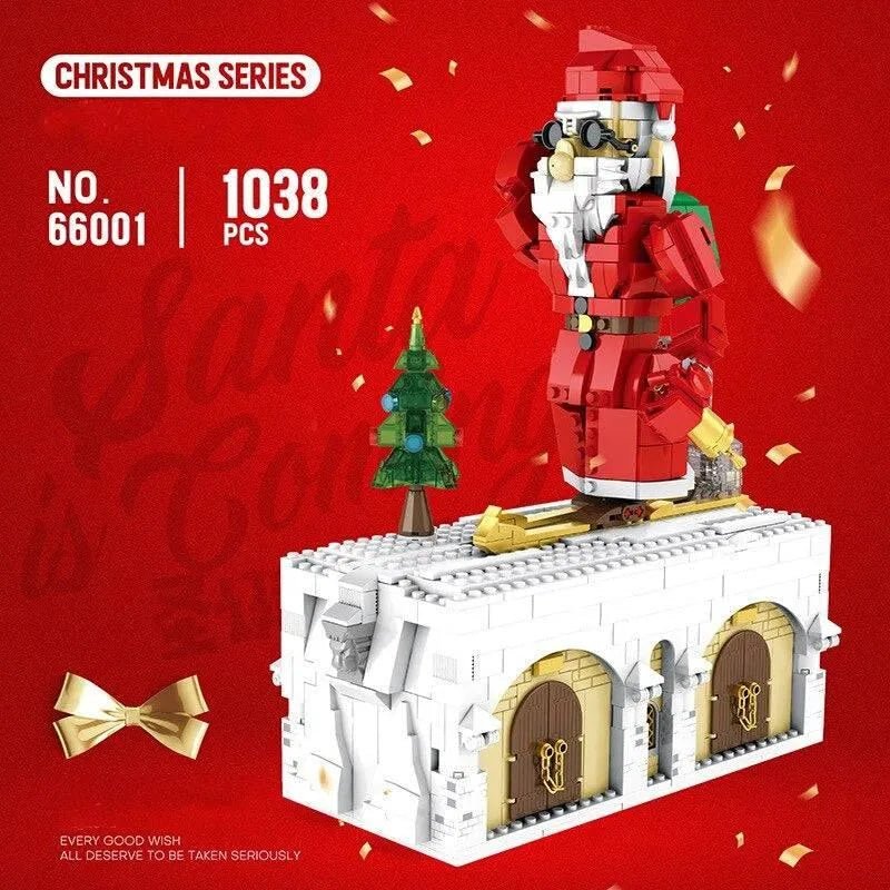 Building Blocks Ideas Christmas Winter City Santa Is Coming Bricks Toy Construction Set Toys - 6