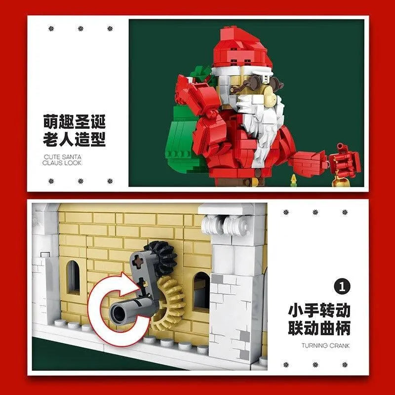 Building Blocks Ideas Christmas Winter City Santa Is Coming Bricks Toy Construction Set Toys - 4
