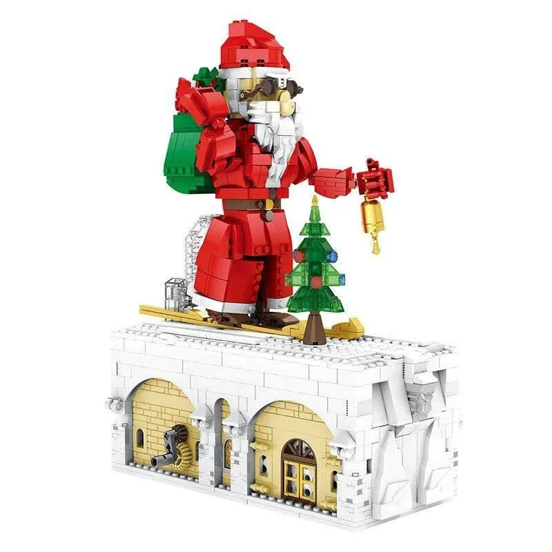 Building Blocks Ideas Christmas Winter City Santa Is Coming Bricks Toy Construction Set Toys - 1