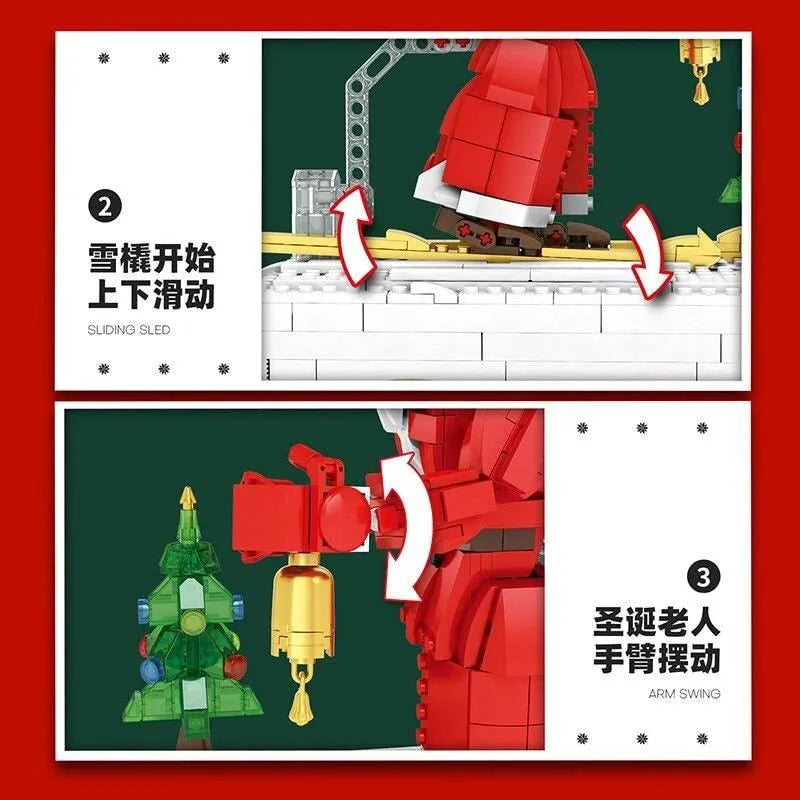 Building Blocks Ideas Christmas Winter City Santa Is Coming Bricks Toy Construction Set Toys - 3