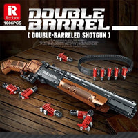 Thumbnail for Building Blocks Military MOC Double Barrel Shotgun Gun Bricks Toys - 2