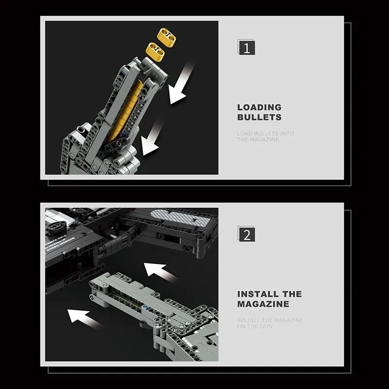 Building Blocks Military MOC M416 Assault Rifle Guns Bricks Toys 77004 Construction Set Toys - 6