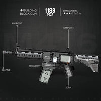 Thumbnail for Building Blocks Military MOC M416 Assault Rifle Guns Bricks Toys 77004 Construction Set Toys - 4