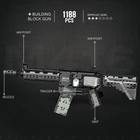 Thumbnail for Building Blocks Military MOC M416 Assault Rifle Guns Bricks Toys 77004 - 4