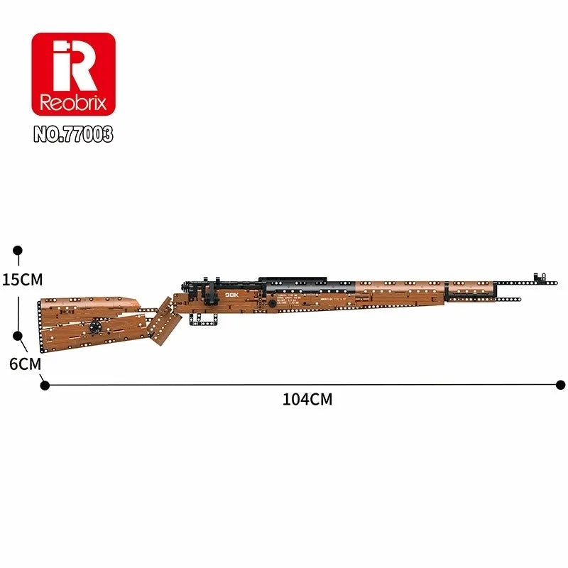 Building Blocks Military MOC Mauser 98K Sniper Rifle Gun Bricks Toys - 7