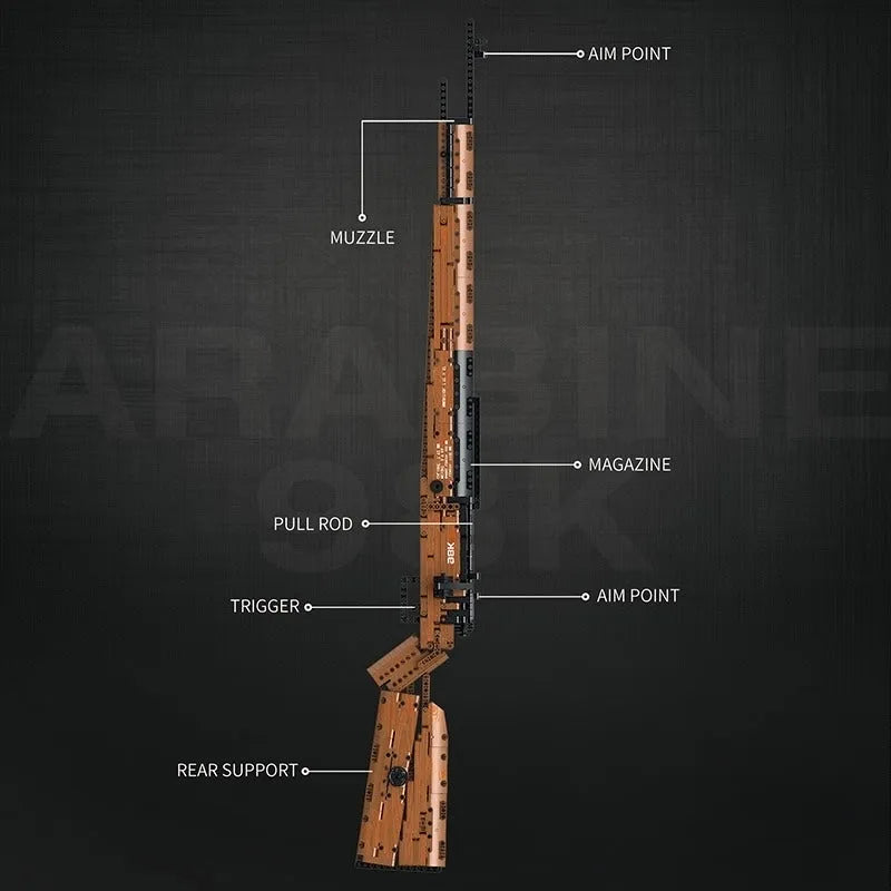 Building Blocks Military MOC Mauser 98K Sniper Rifle Gun Bricks Toys - 4