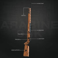 Thumbnail for Building Blocks Military MOC Mauser 98K Sniper Rifle Gun Bricks Toys - 4